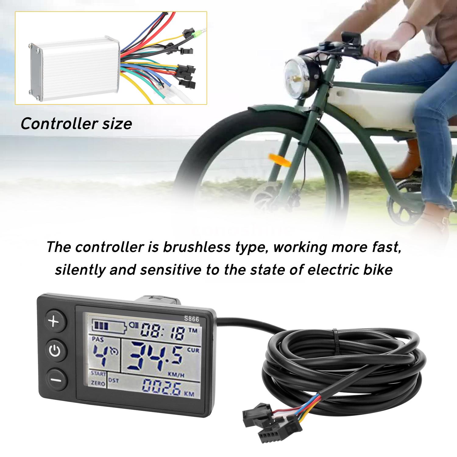 Electric Bike Controller 24V-48V/36V-60V 350W Brushless E-bike Controller B8R9
